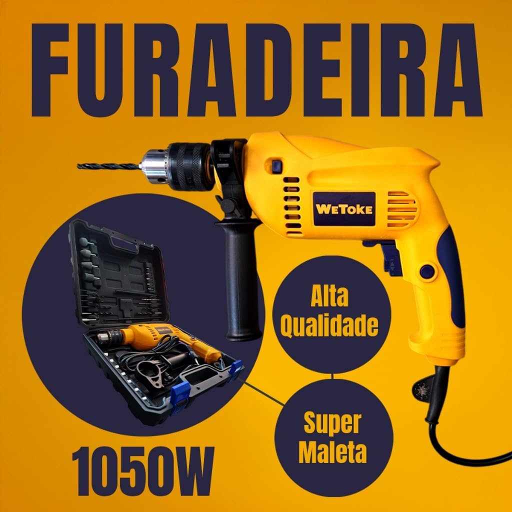 Furadeira Elétrica Wetoke 110v 1050w Mandril 13mm 2800rpm | Amazon